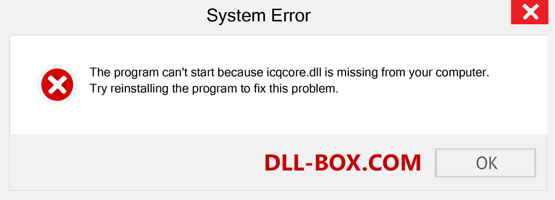  icqcore.dll file is missing?. Download for Windows 7, 8, 10 - Fix  icqcore dll Missing Error on Windows, photos, images